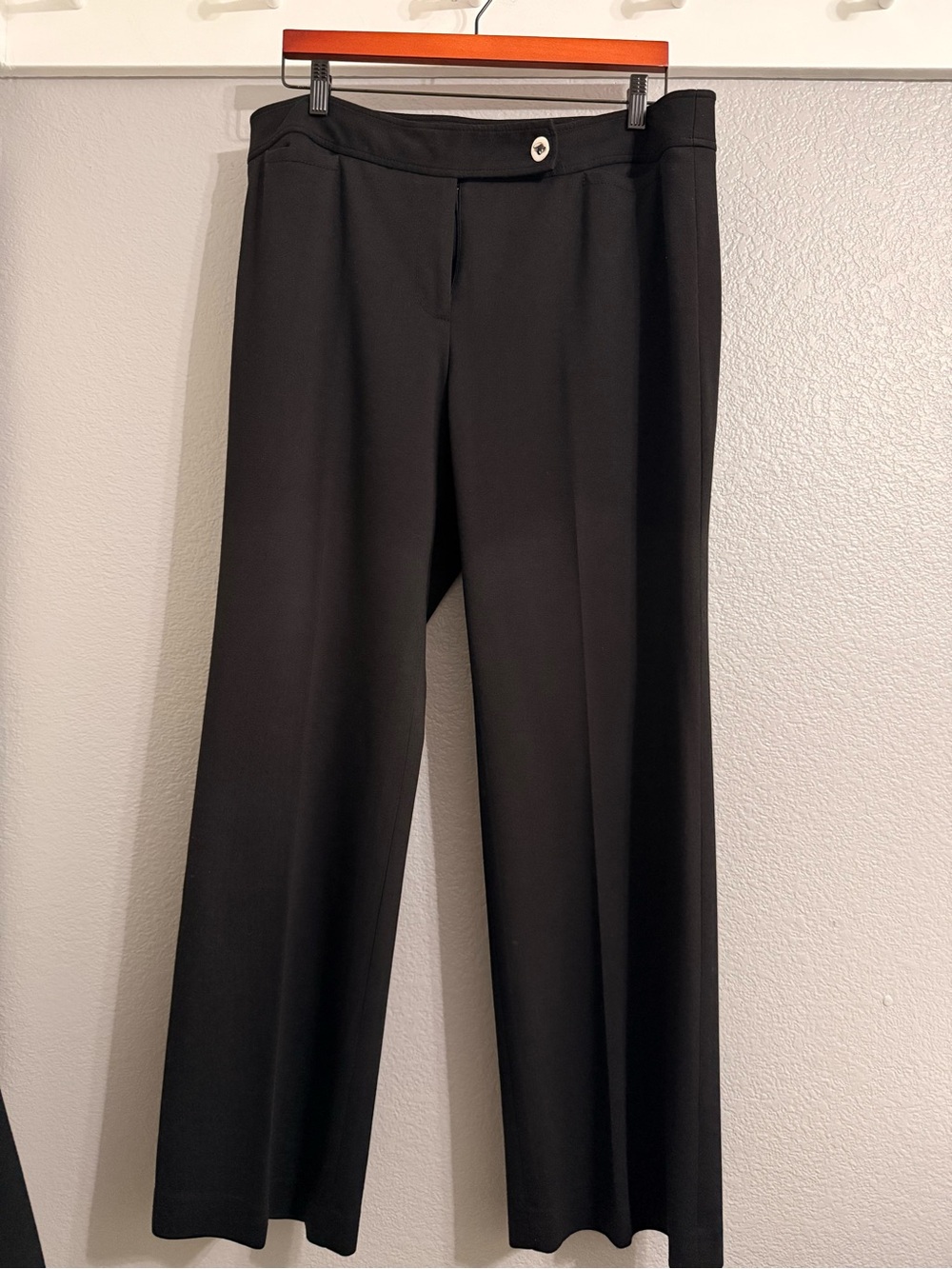 LOFT Black Knit Suit, Rounded-Collar Button-Front Blazer and Flat Front Pants - Picture 10 of 16